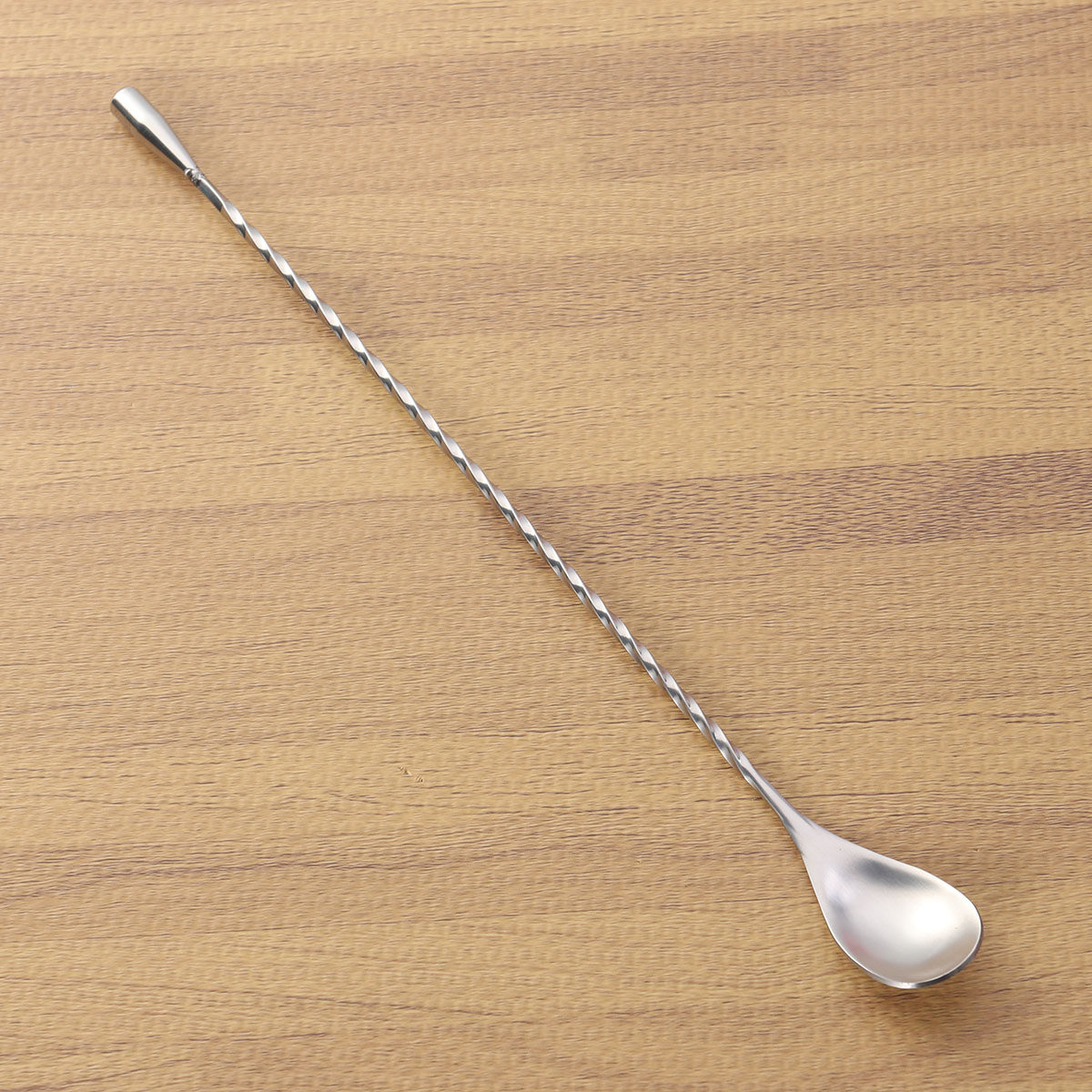 Bar Spoon Twisted - ステンレススチール304製カクテルツイストバースプーン、ネジ付きスウィズルスティック、ロングバーティー攪拌スティック、バーテンダーツール、長さ31cm、ミキシング用