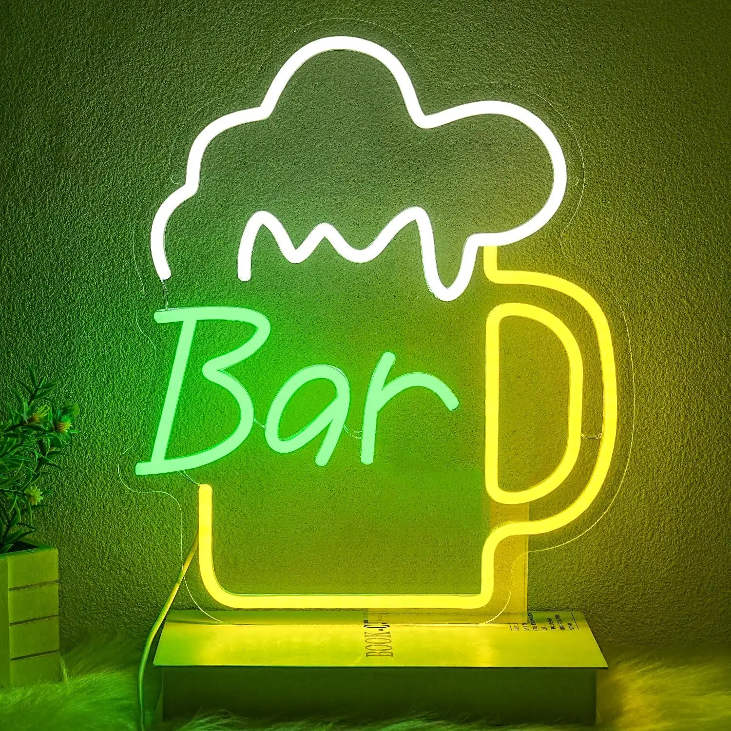 Home Bar Signs - ビールバーネオンサインUSB調光可能なLEDライト、ビジネスバー、自宅寝室、ショップ、キッチン、モール、壁飾り、ナイトライト、ギフトに最適