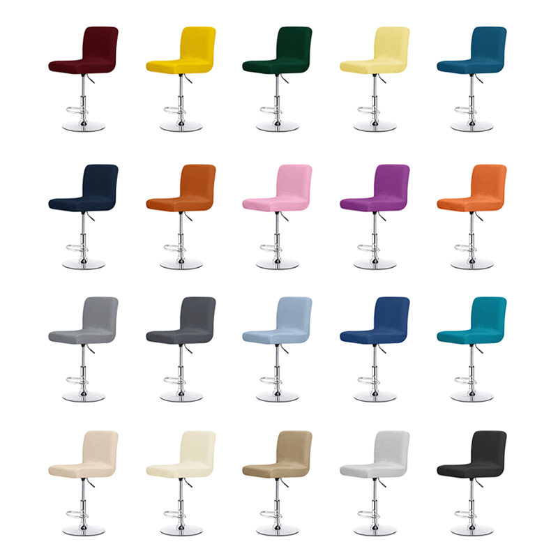 Home Bar Seating - ベルベット無地チェアカバー バーチェア保護カバー ショートサイズシートケース 安価で高品質 家庭用 送料無料