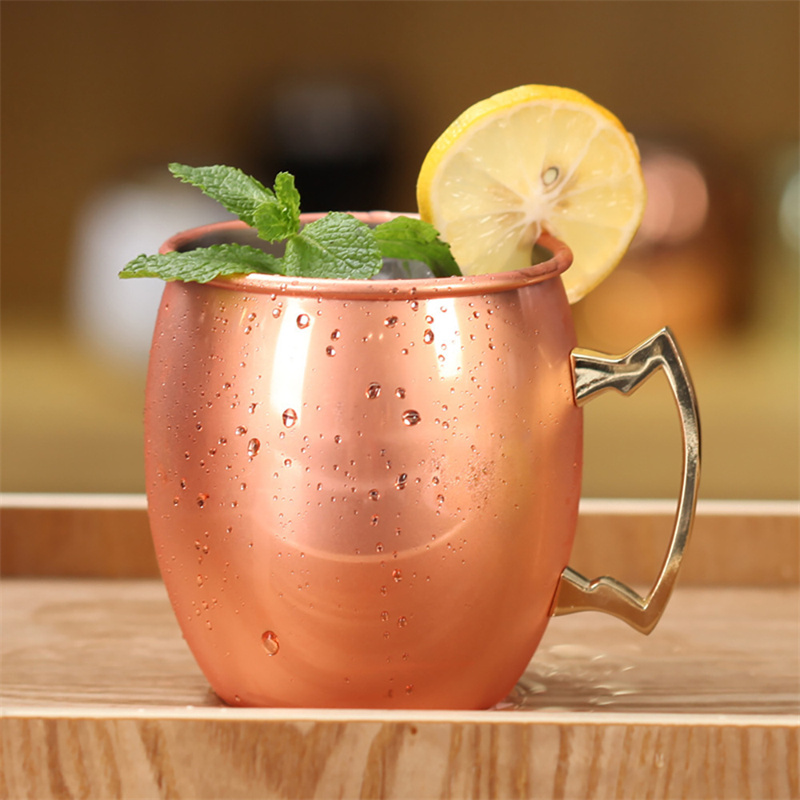 6 個 60 ミリリットルラバ銅マグカップステンレス鋼ハンマ - Mule Copper Mug のレビューと価格