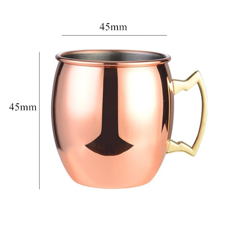 6 個 60 ミリリットルラバ銅マグカップステンレス鋼ハンマ - Mule Copper Mug のレビューと価格