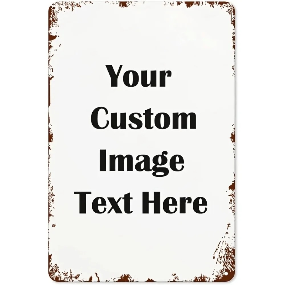 1個入り 2Dフラット防水素朴なカスタム写真メタルウォールサ - Home Bar Signs のレビューと価格