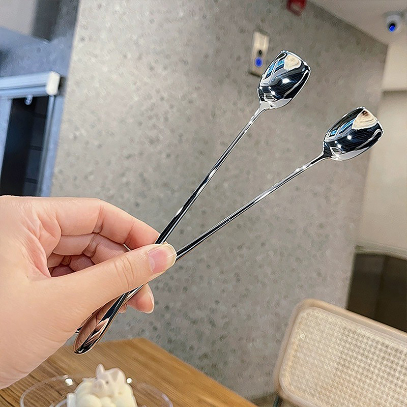 ステンレス鋼の長い柄の攪拌スプーン、創造的なアイスクリームの - Ice Pick Pick のレビューと価格