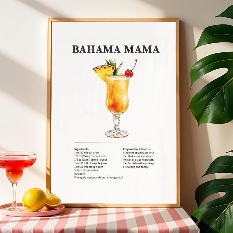 コーヒー飲料レシピカクテルウイスキーラテポスタープリントキャ - Home Bar And Coffee のレビューと価格