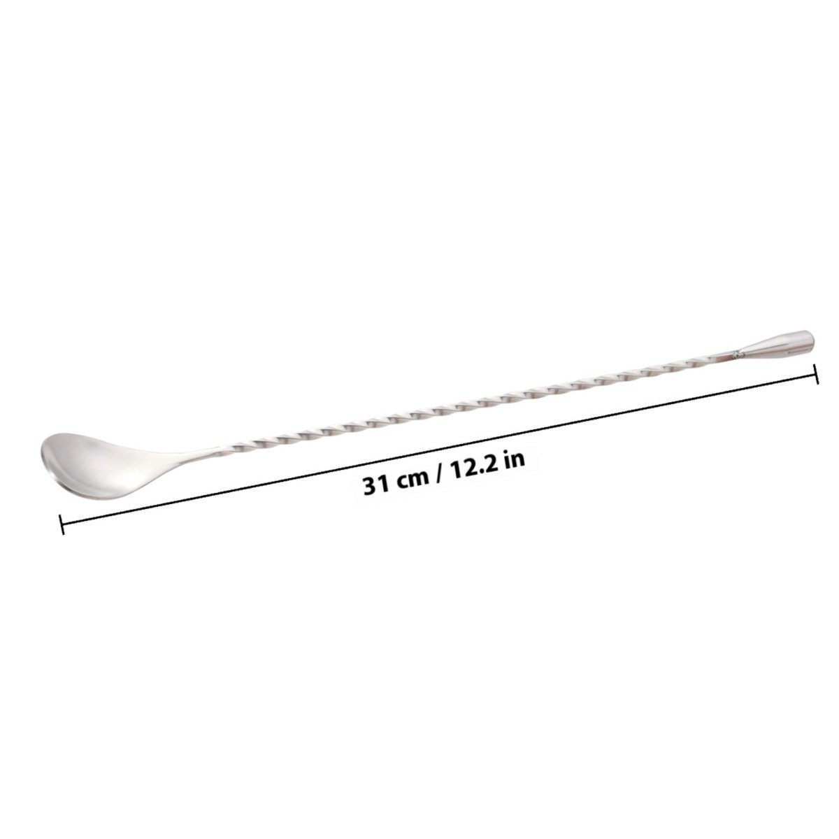 プロ仕様 31cm ツイストステンレススチール製カクテルスプ - Bar Spoon Twisted のレビューと価格