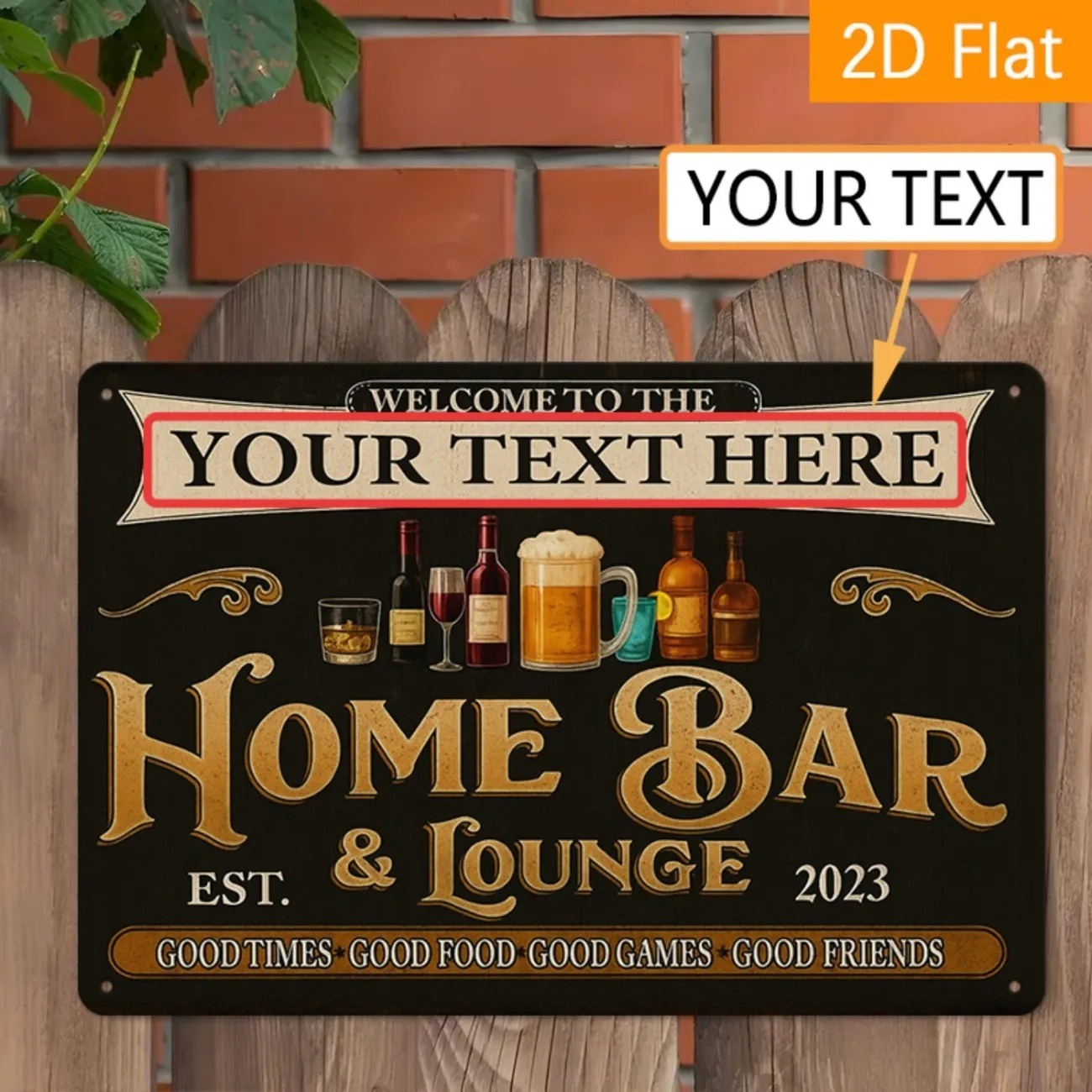 カスタムテキスト ヴィンテージ ホームバー＆ラウンジ メタル - Home Bar Signs のレビューと価格