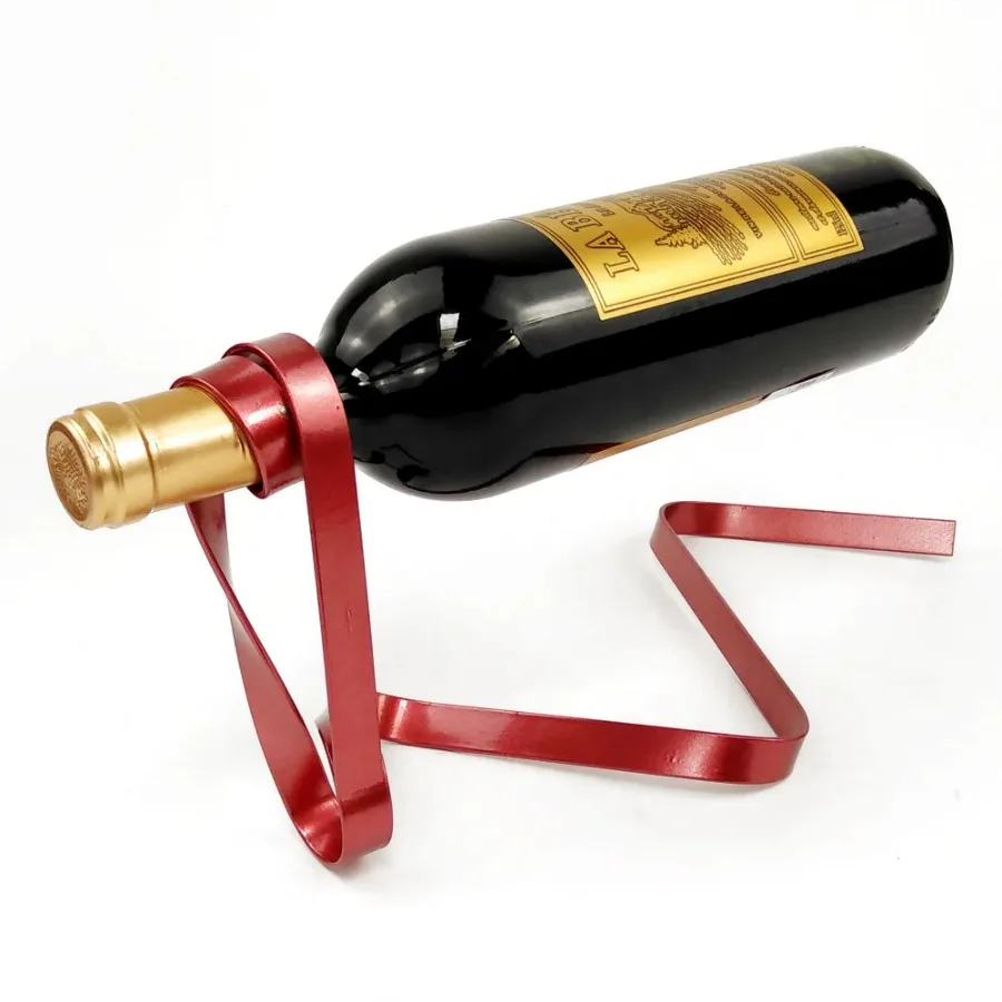 カラフルなリボンアイアン製ワインボトルホルダー装飾棚、クリエ - Home Bar Shelves のレビューと価格