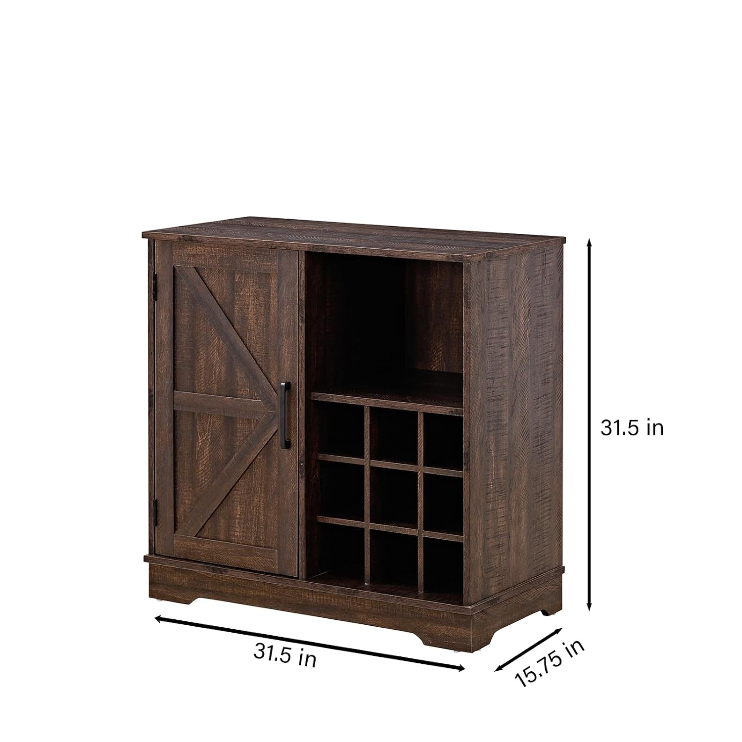 ファームハウスバーキャビネット ワインラック グラス収納、ス - Home Bar Shelves のレビューと価格