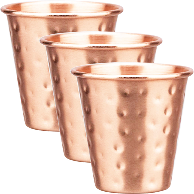 3/4個入り 新品 60ml 100%銅製カップ ミニ純銅  - Mule Copper Mug のレビューと価格