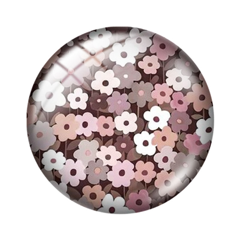 レトロな花柄12/18/20/25mmガラスカボションブレス - Old Fashioned Glass のレビューと価格