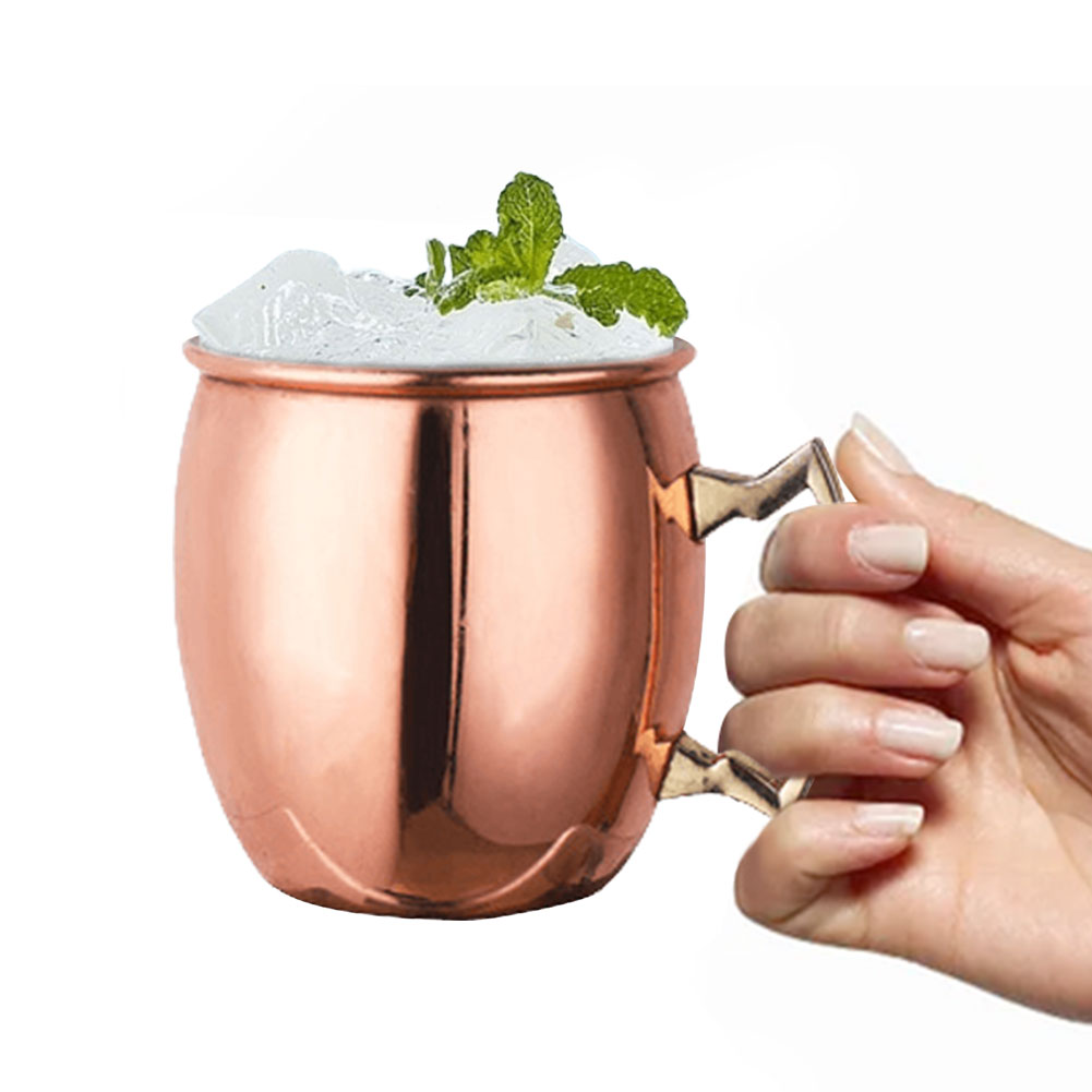 ステンレス鋼のコーヒーマグ,カクテルワインカップ,銅メッキ, - Mule Copper Mug のレビューと価格