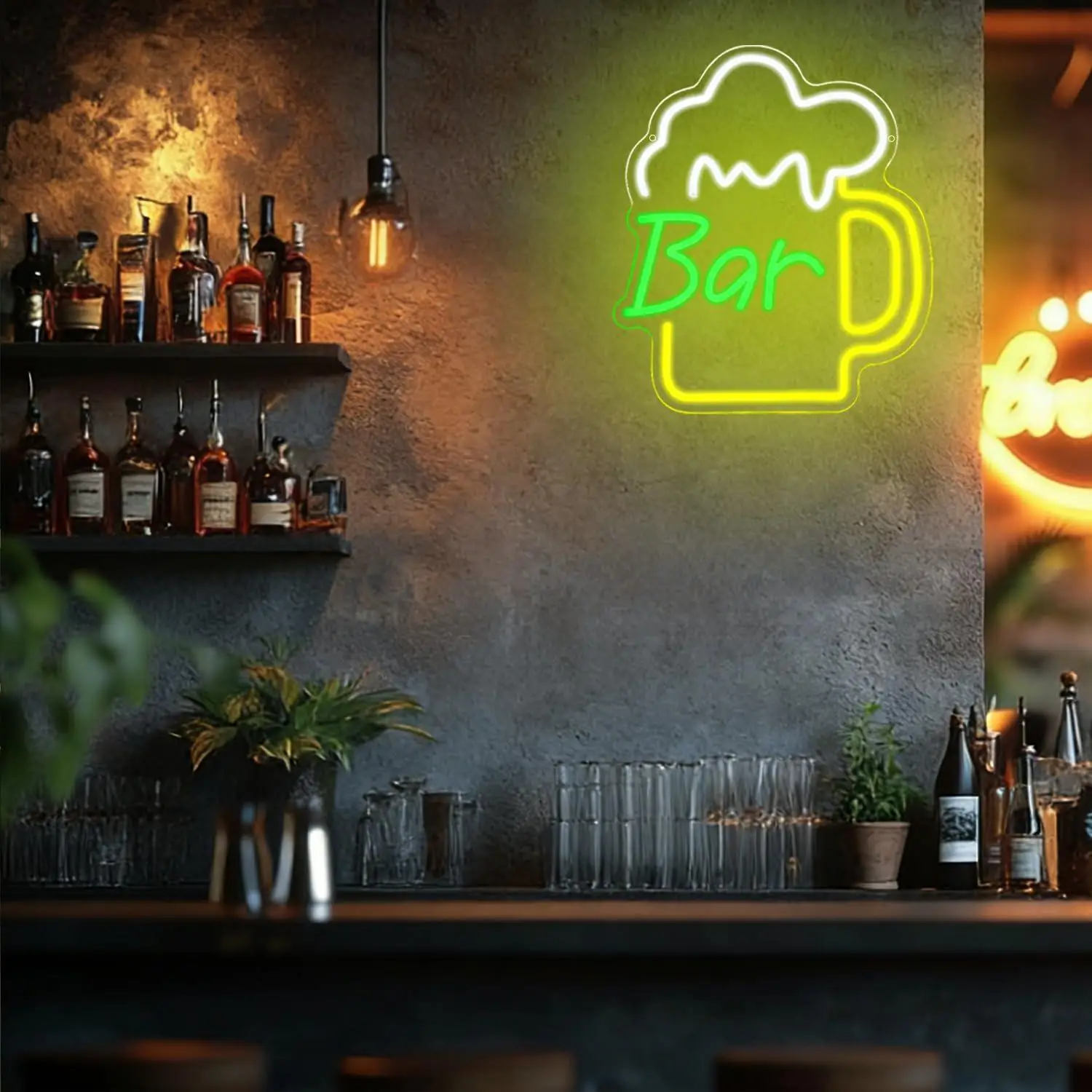 ビールバーネオンサインUSB調光可能なLEDライト、ビジネス - Home Bar Signs のレビューと価格