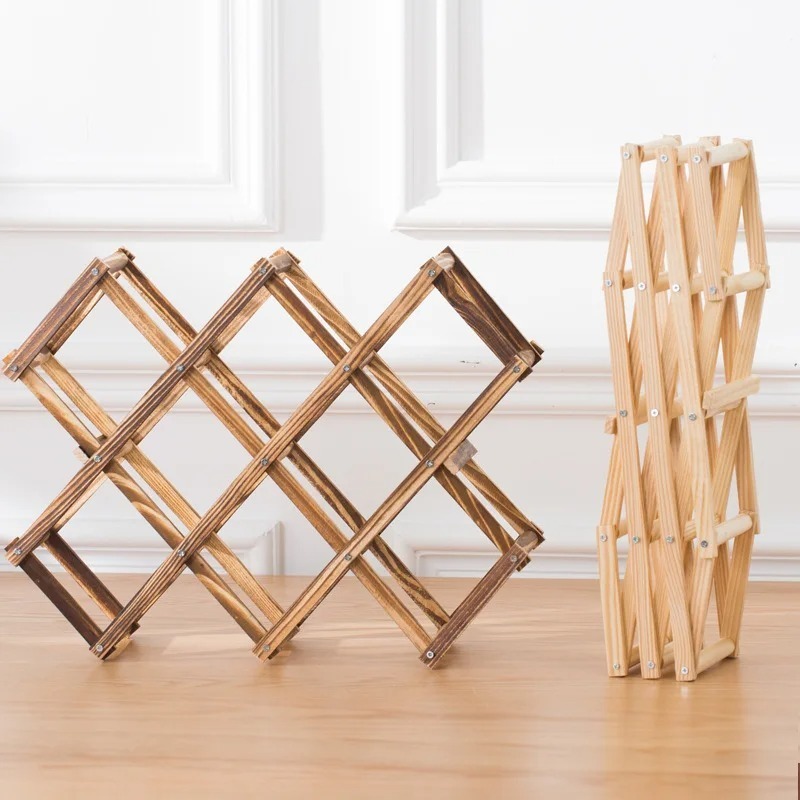 積み重ね可能なワイン収納棚 3、5、6、10 ボトル木製ワイ - Home Bar Shelves のレビューと価格