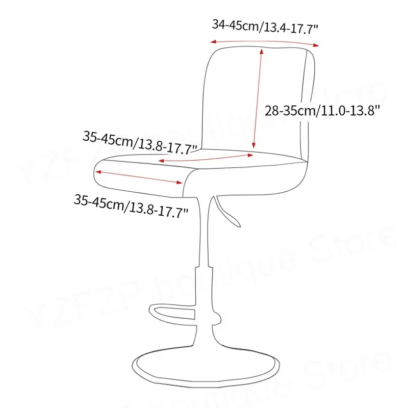 ベルベット無地チェアカバー バーチェア保護カバー ショートサ - Home Bar Seating のレビューと価格
