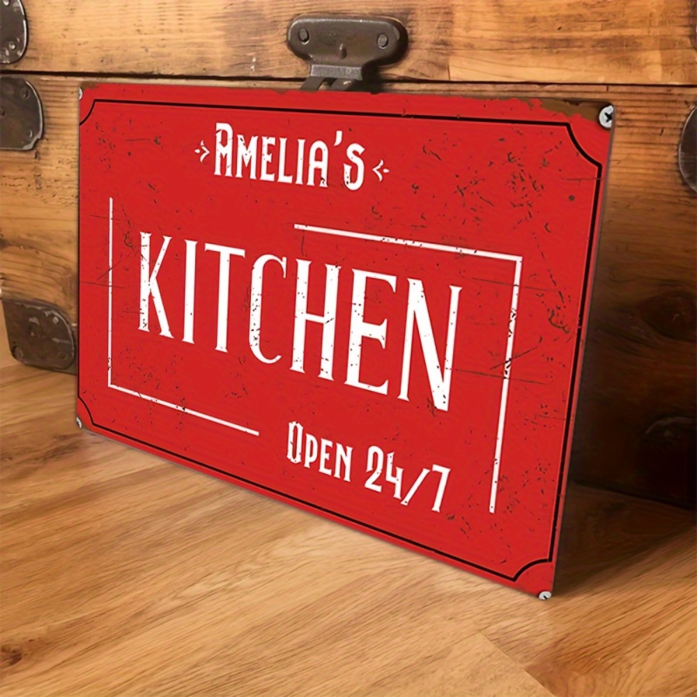 パーソナライズされたカスタムキッチンウォールサイン、8x12 - Home Bar Signs のレビューと価格