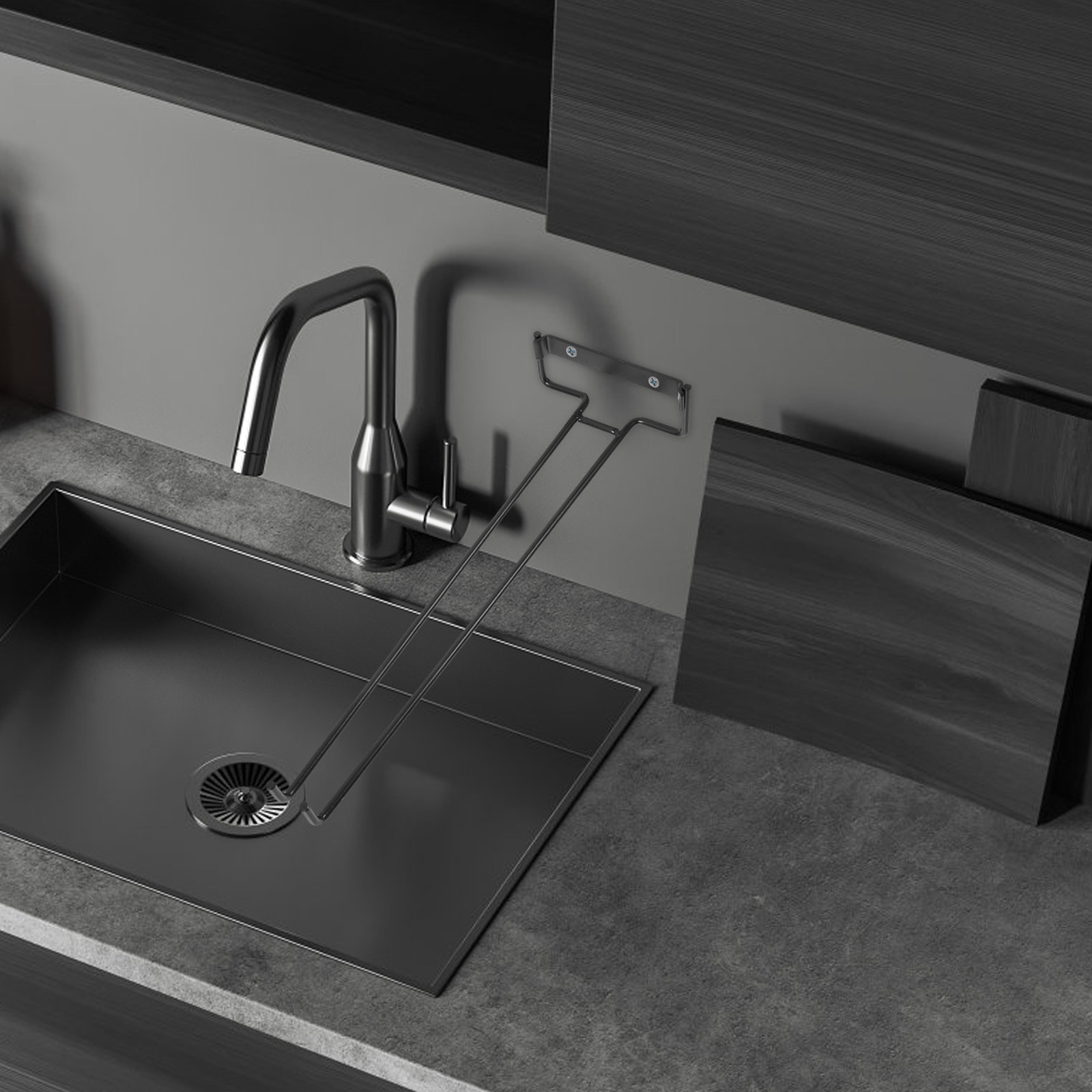 逆さま吊り下げ式ワイングラスラック、頑丈な鉄製ステムウェアホ - Home Bar Shelves のレビューと価格