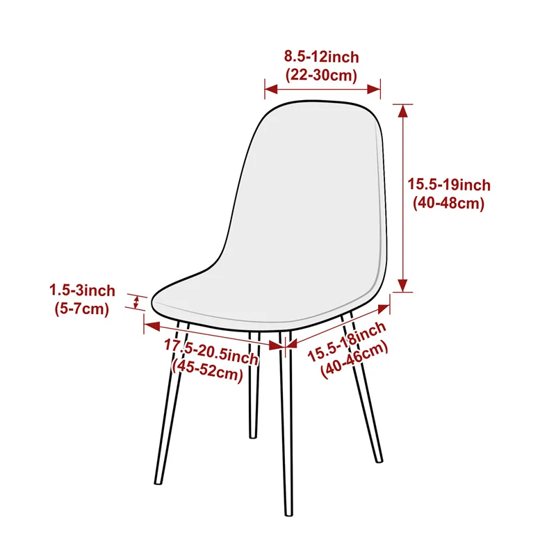 1PC ジャカードシェルチェアカバーストレッチショート背もた - Home Bar Seating のレビューと価格